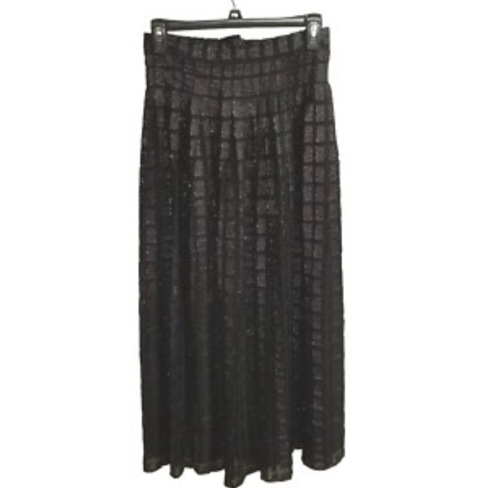 DKNY Black Textured Maxi Skirt